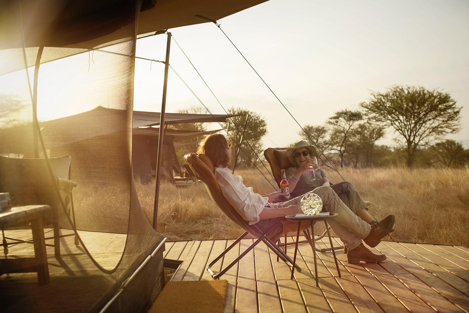 Designed with elegant simplicity The Siringit Migration Camp brings five-star luxury to the mobile safari experience