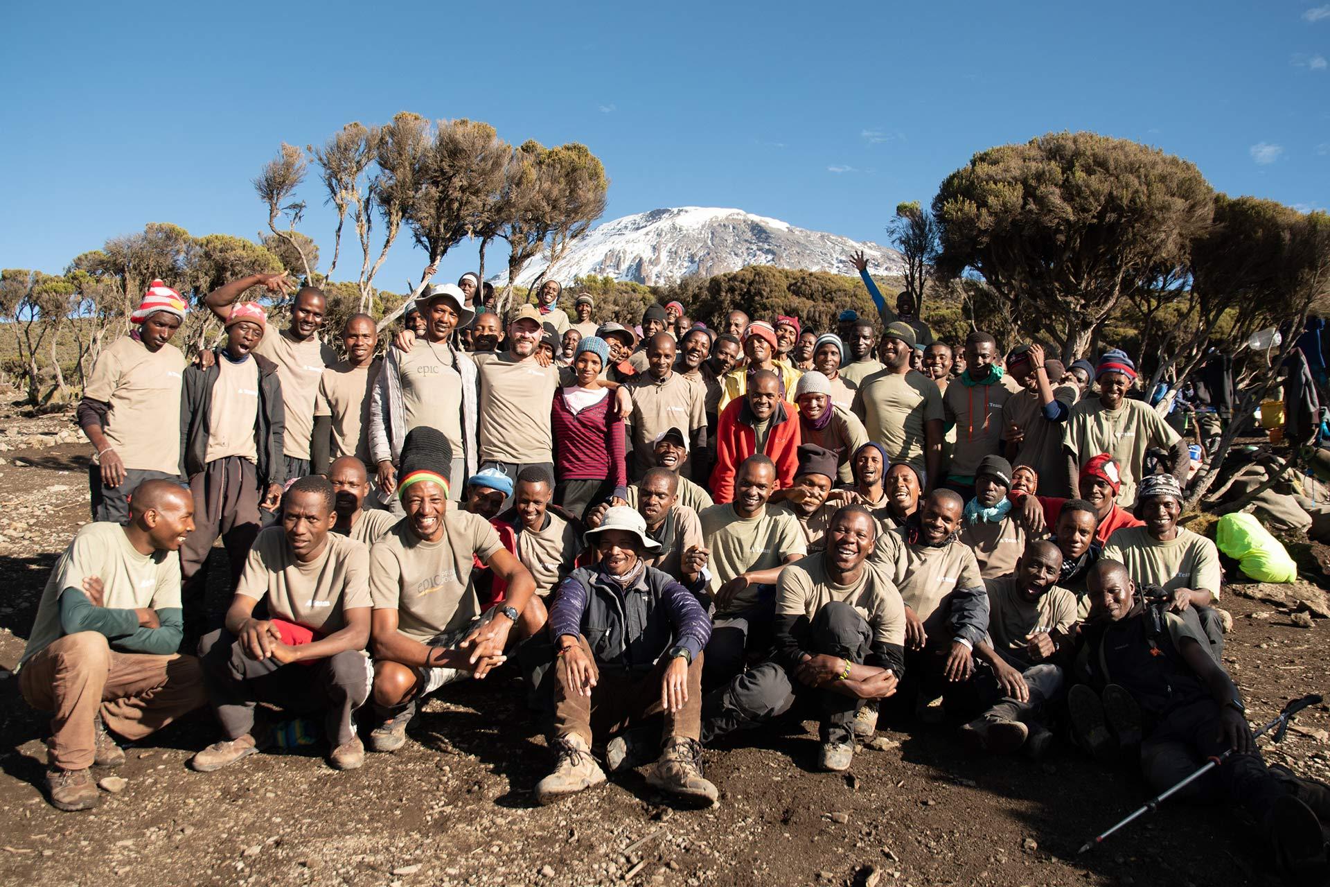 Meet the team of Summits Africa Group photo of the team of Summits Africa who will take you to reach the Roof of Africa.